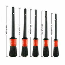 Duety  5PCS Car Detailing Brush for Cleaning Wheels Auto Detail Brush Set Boar Hair Automotive Detail Brushes Kit