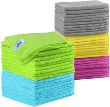 MR.Siga Microfiber Cleaning Cloth, All-Purpose Kitchen Cleaning Towels, Pack of 50, Size 11.8