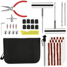 Allnice 46Pcs Tubeless Tire Repair Kit Heavy Duty Car Flat Tyre Wheel Puncture Repair Kit