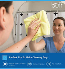 Buff Microfiber Cleaning Cloth | Black (12 Pack) | Size 16