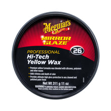 Meguiar's M26 Hi-Tech Yellow Wax - Premium Carnauba and Polymer Paste Wax, M2611, 11 Oz