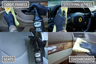 CarGuys Super Cleaner - Effective All Purpose Cleaner - Best for Leather Vinyl Carpet Upholstery Plastic Rubber and Much More! - 18 oz Kit