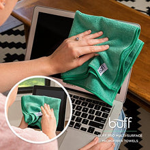 Buff Microfiber Cleaning Cloth | Black (12 Pack) | Size 16