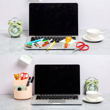 Desk Pencil Pen Holder, 3 Slots 360-Degree Spinning Pencil Pen Desk Organizers, Desktop Storage Pen Organizers Stationery Supplies, Cute Pencil Cup Pot for Office, School, Art Supply, Kids - White