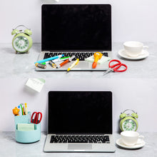Desk Pencil Pen Holder, 3 Slots 360-Degree Spinning Pencil Pen Desk Organizers, Desktop Storage Pen Organizers Stationery Supplies, Cute Pencil Cup Pot for Office, School, Art Supply, Kids - White