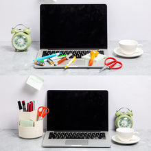 Desk Pencil Pen Holder, 3 Slots 360-Degree Spinning Pencil Pen Desk Organizers, Desktop Storage Pen Organizers Stationery Supplies, Cute Pencil Cup Pot for Office, School, Art Supply, Kids - White