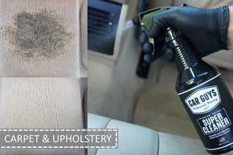 CarGuys Super Cleaner - Effective All Purpose Cleaner - Best for Leather Vinyl Carpet Upholstery Plastic Rubber and Much More! - 18 oz Kit