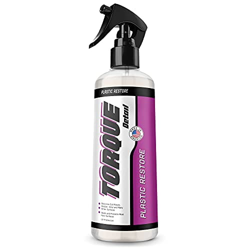 Torque Detail Plastic & Trim Restorer Spray - Restores, Shines & Protects Your Car’s Plastic, Vinyl & Rubber Surfaces With Molecular Restoration - Easily Applies in Minutes, Lasts At Least 6 Months