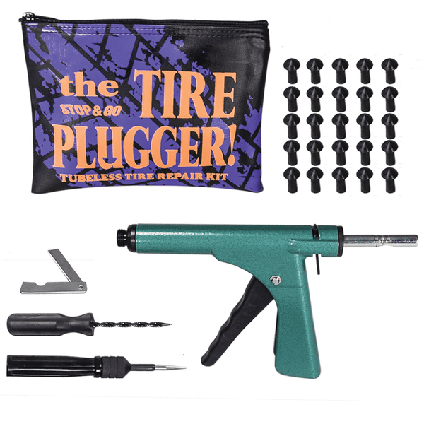 Stop & Go 1075 Tubeless Tire Plugger Repair Kit for Punctures & Flats (25 Plugs)