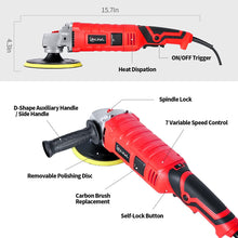 SILVEL Buffer Polisher,  1580W 7 Inch/6 Inch Rotary Car Buffer Polisher Waxer