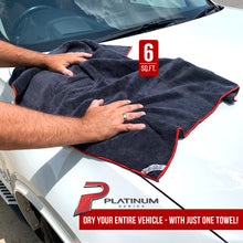 Platinum Series XL Super Absorbent Microfiber Car Drying Towel, Cleaning Towel, 6 Sq. ft.