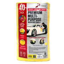 Platinum Series Premium Microfiber Multi-Purpose Surface Cleaning Towels, 40 Pack, Yellow
