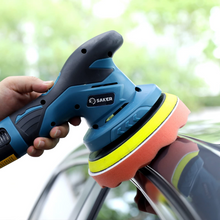 Saker Cordless Car Buffer Polisher - 6 Inch Portable Polishing Machine Kit for Car Detailing, Extra 10 PCS Attachments(2PCS 12V 2000mAh Batteries)